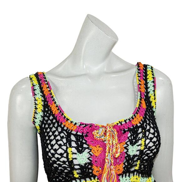 Anna Kosturova Size S Astral Nomad Crop Top Crochet knit multi color - Picture 9 of 10